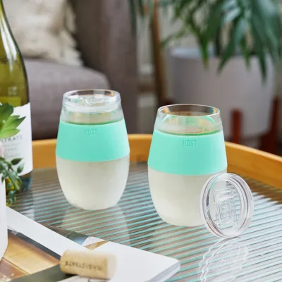 Wine FREEZE™ in Mint mit Deckeln, 2er-Set