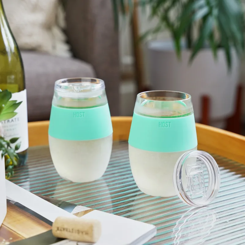 Wine FREEZE™ in Mint mit Deckeln, 2er-Set