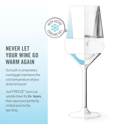 Stemmed Wine FREEZE™ in Marmor, 2er-Set