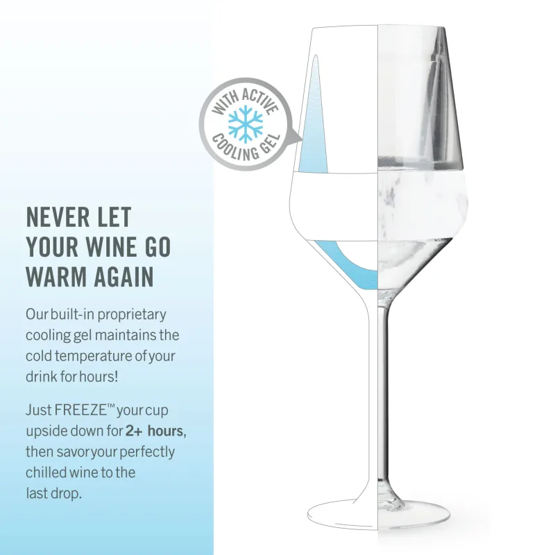 Stemmed Wine FREEZE™ in Marmor, 2er-Set