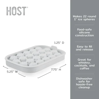 Silicone 1" Ice Sphere Mold in Marble