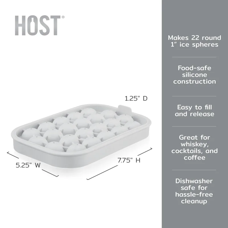 Silicone 1" Ice Sphere Mold in Marble