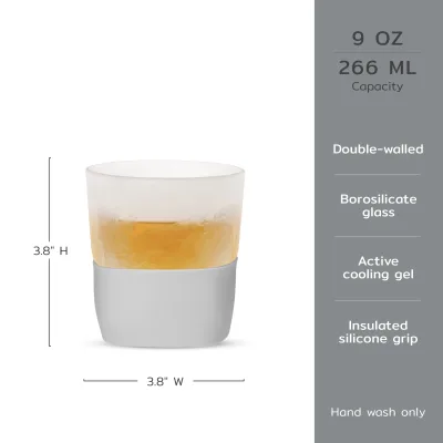 Glass Whiskey FREEZE™ in Gray, Set of 2