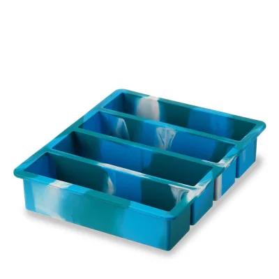 Wasserflaschen-Eiswürfelform in Blauem Marmor