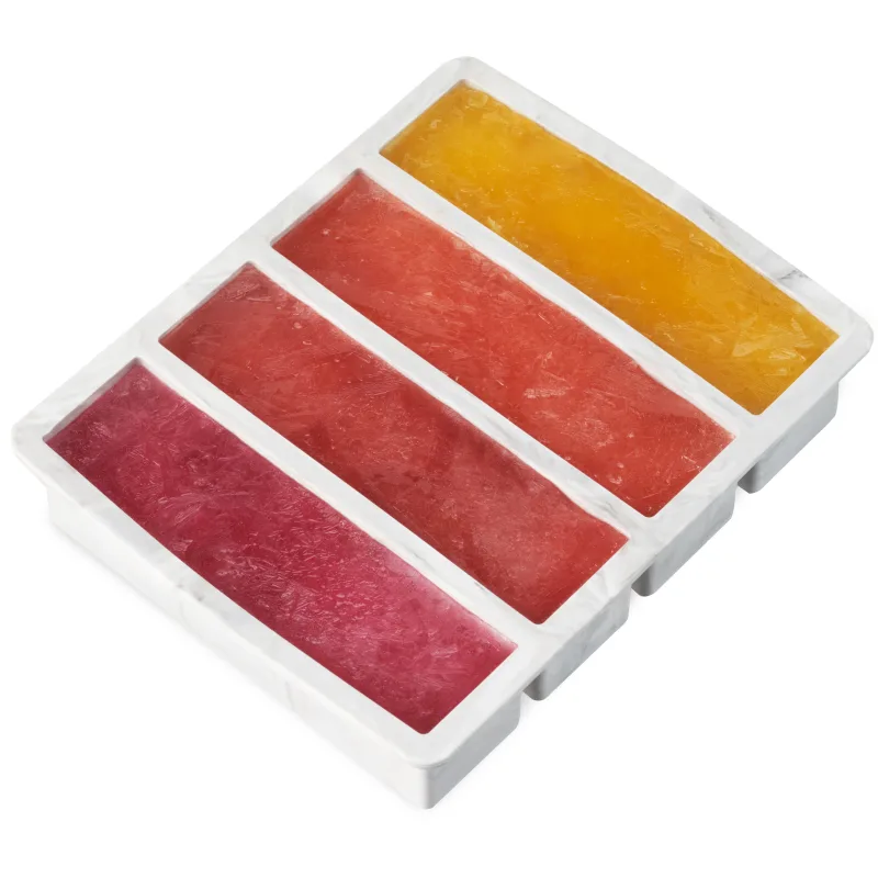 Water Bottle Ice Cube Tray in Gray Marble