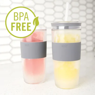 Tumbler FREEZE™ in Gray with Lid and Straw