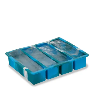 Wasserflaschen-Eiswürfelform in Blauem Marmor