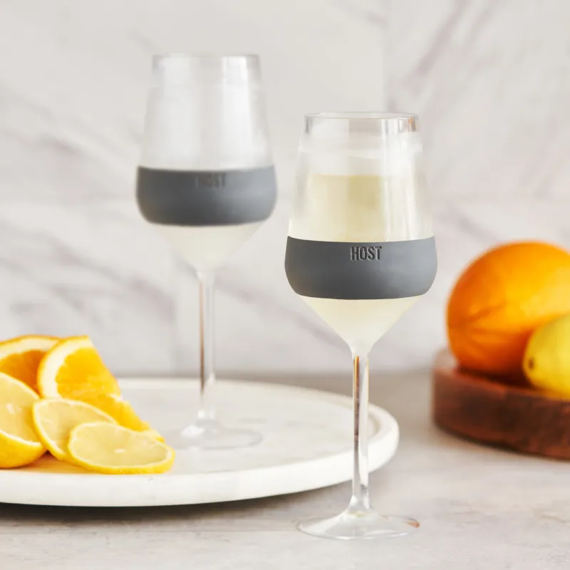 Stemmed Wine FREEZE™ in Gray, Set of 2
