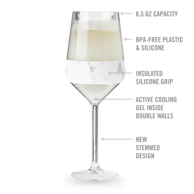 Stemmed Wine FREEZE™ in Marmor, 2er-Set