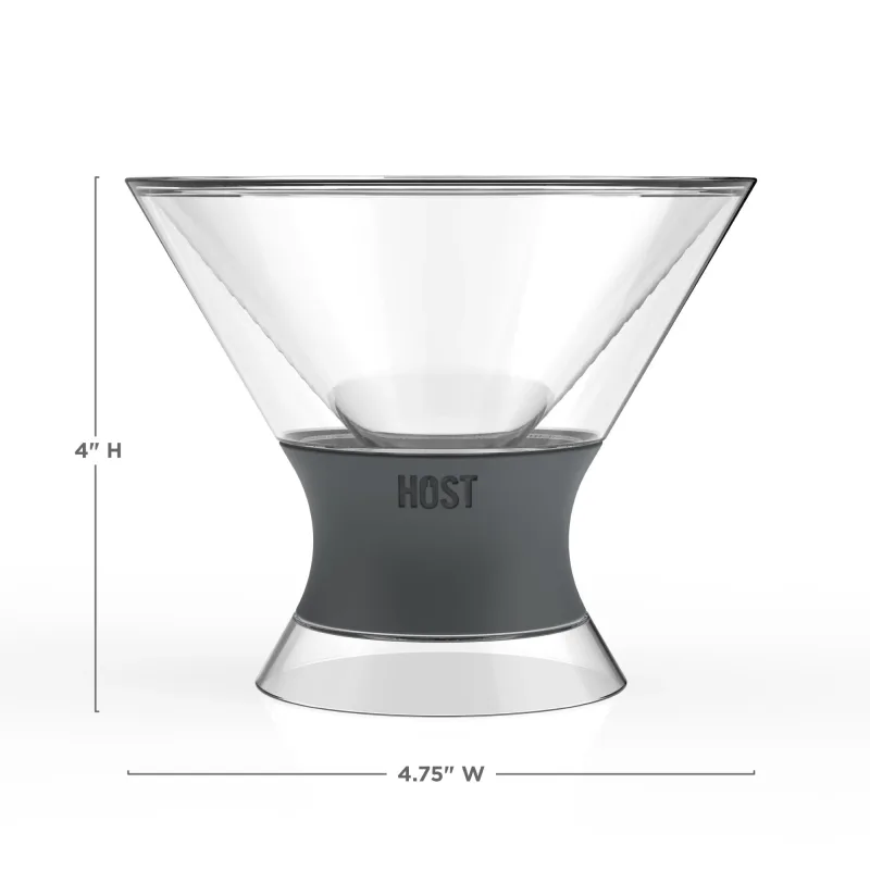 Kieliszki do martini FREEZE™ w kolorze szarym, zestaw 2 szt.