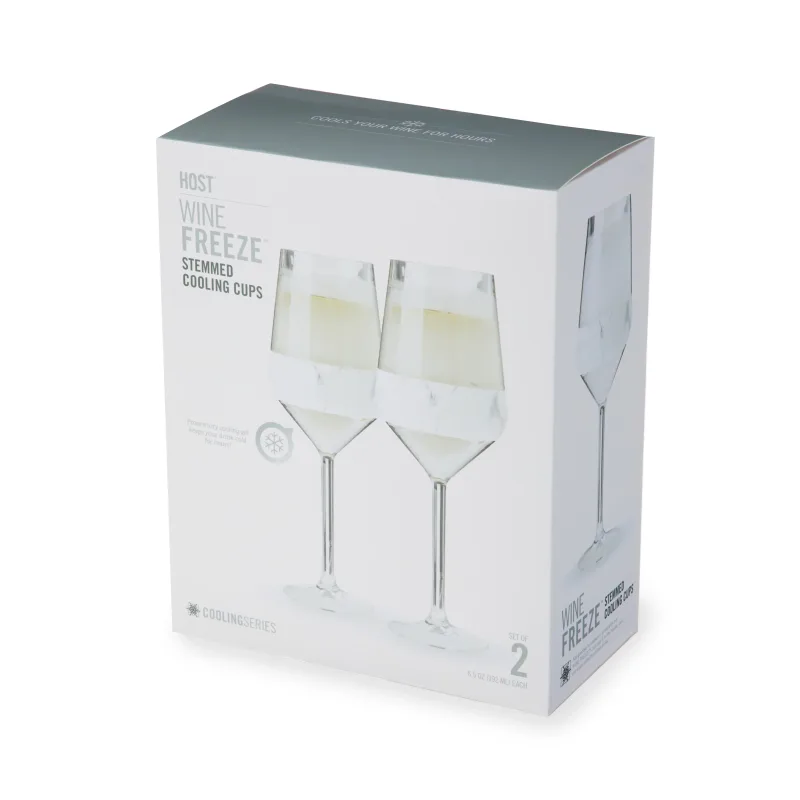 Stemmed Wine FREEZE™ in Marmor, 2er-Set