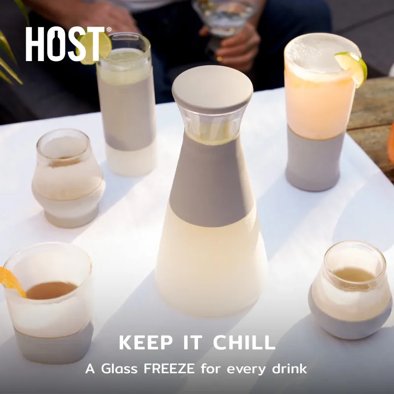 Glass FREEZE™ Carafe with Lid in Gray