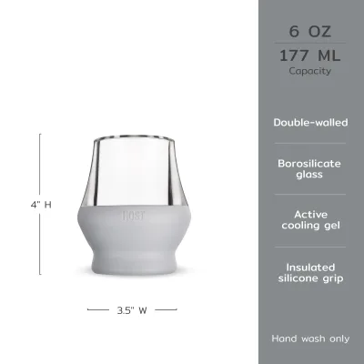 Glass Sipping FREEZE™ in Grau, 2er-Set