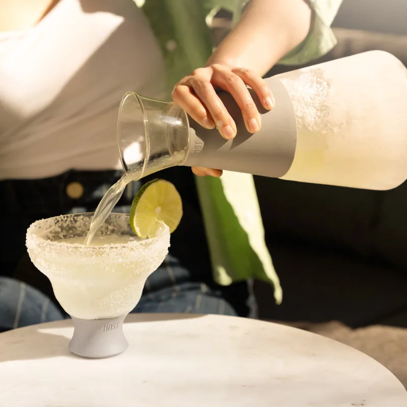 Glass FREEZE™ Carafe with Lid in Gray