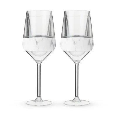 Stemmed Wine FREEZE™ in Marmor, 2er-Set